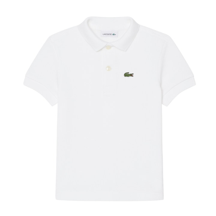 Witte Lacoste polo met korte mouwen