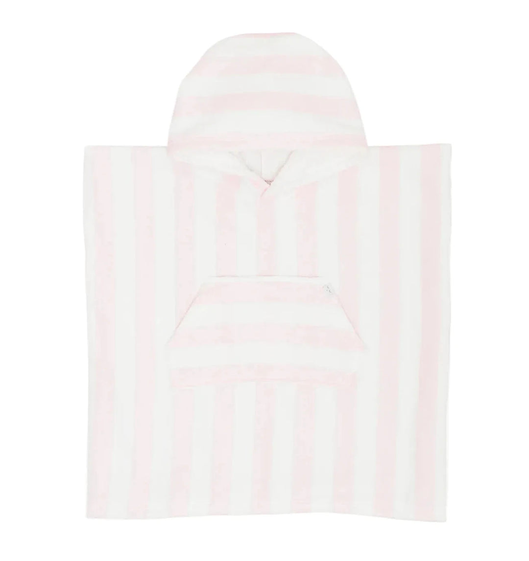 poncho met strepen in wit en lichtroze van LIVLY