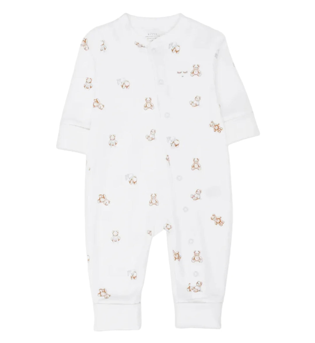Wit pima katoen babypakje/ pyjama met beertjes van LIVLY in Nederland 