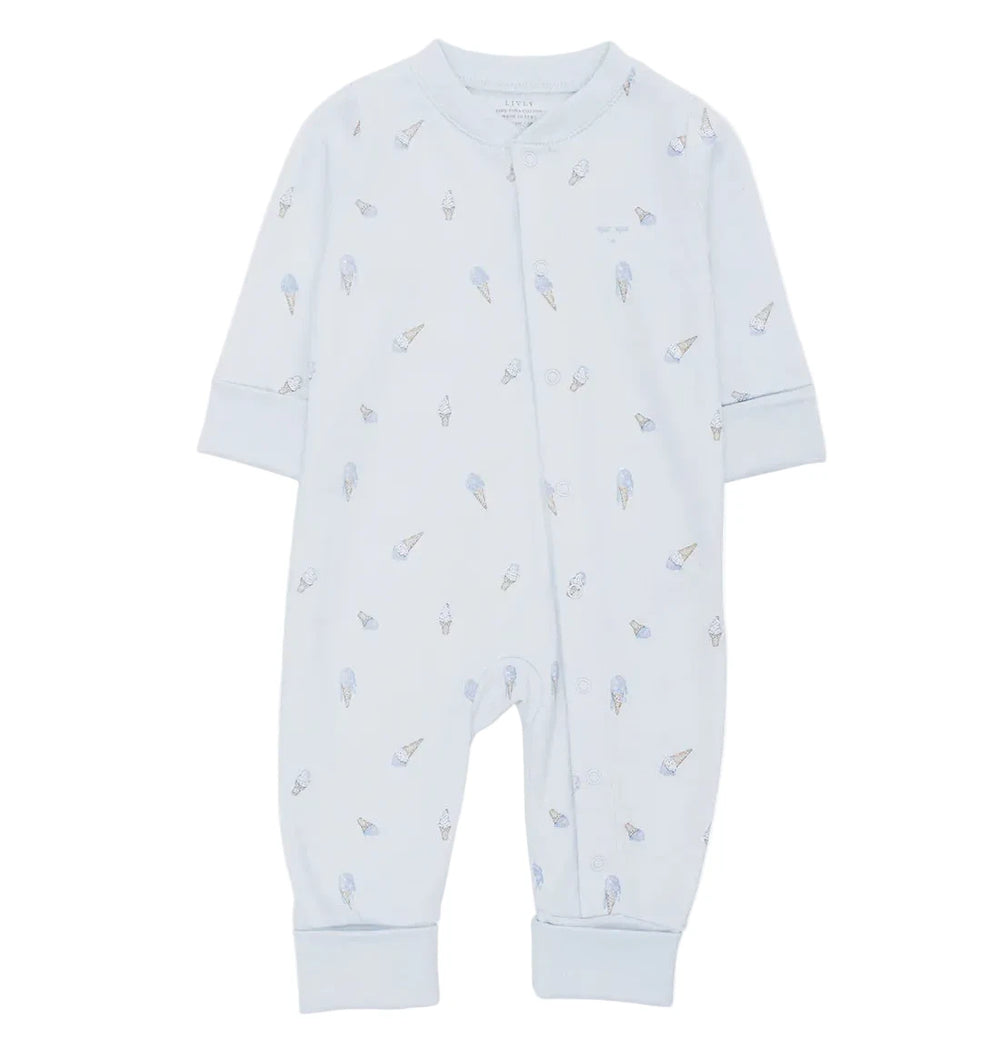 onesie pyjama zonder voetjes met ijsjes print voor baby's van het merk LIVLY
