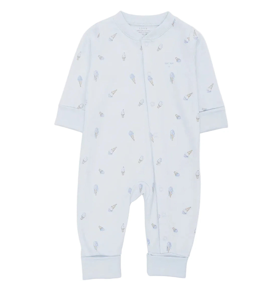 onesie pyjama zonder voetjes met ijsjes print voor baby's van het merk LIVLY