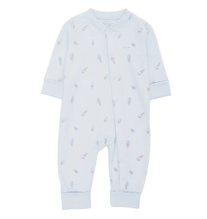 onesie pyjama zonder voetjes met ijsjes print voor baby's van het merk LIVLY