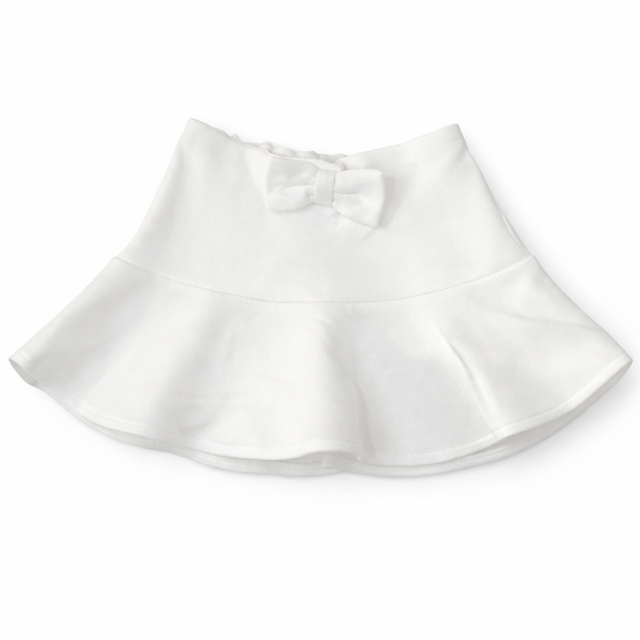 Skort met strik en verstelbare tailleband in wit van Dr. Kid