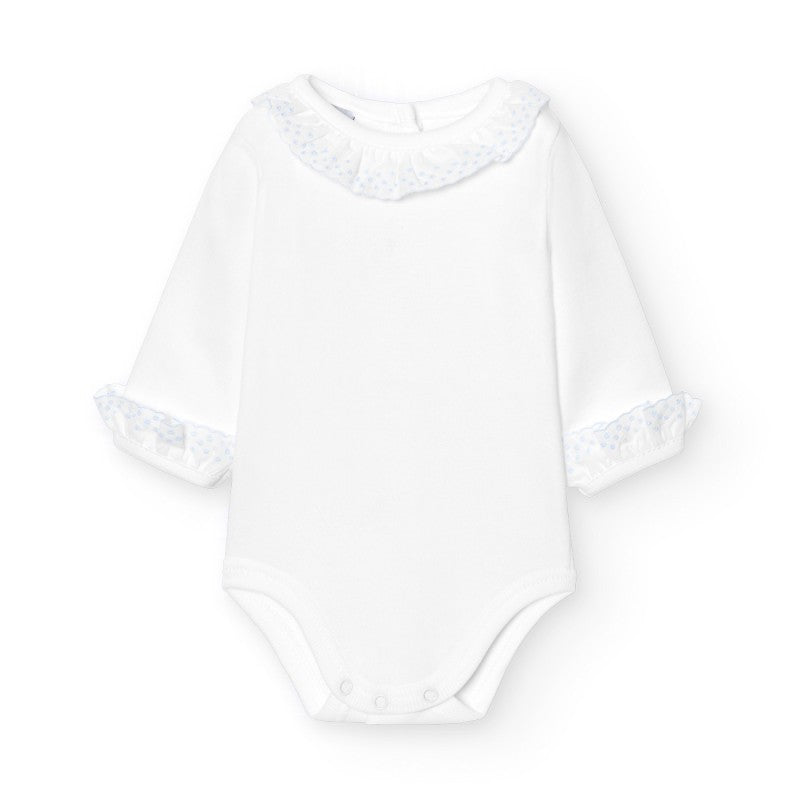 Romper broderie kraag + manchetten lange mouw - Babidu