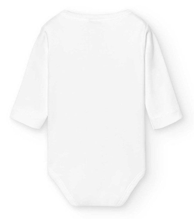 witte basic romper met lange mouwen van het merk Babidu 