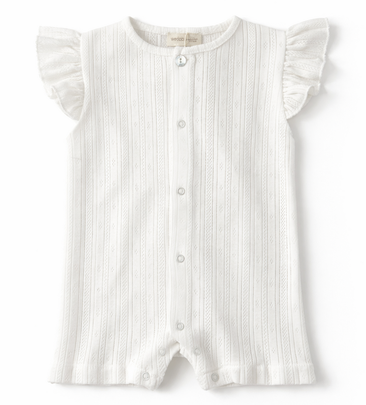 playsuit in biologisch katoen ajour van het merk Wedoble