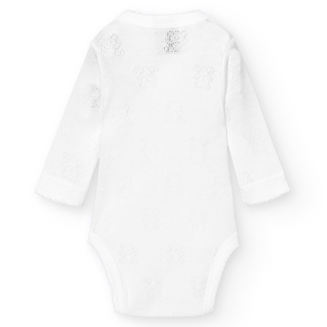 achterkant overslag romper met lange mouw