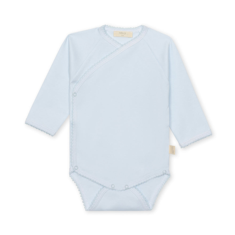 Overslag romper van Baby Gi in lichtblauw