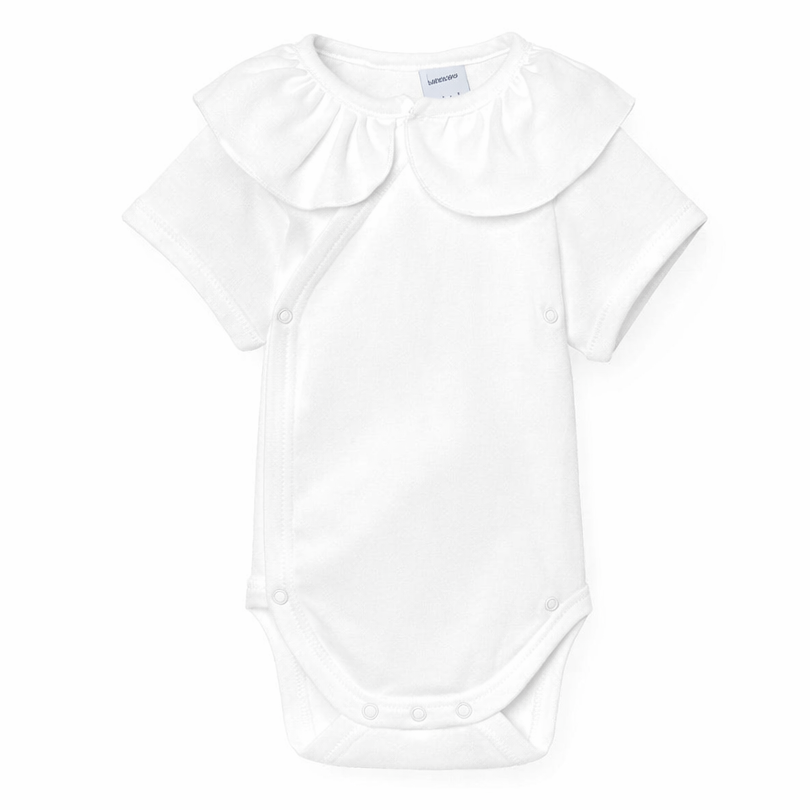 Overslag romper met ronde sierkraag van het merk babidu 