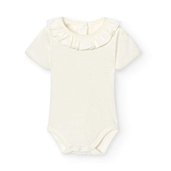 Romper volant kraag + pofmouwen - Babidu