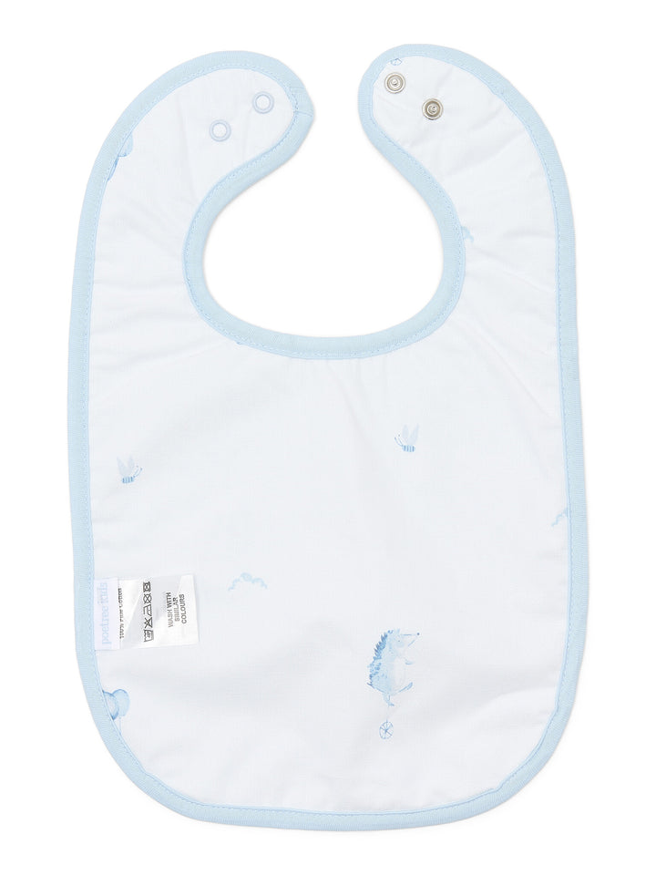achterkant van blue dreams slabber egeltjes print Poetree kids