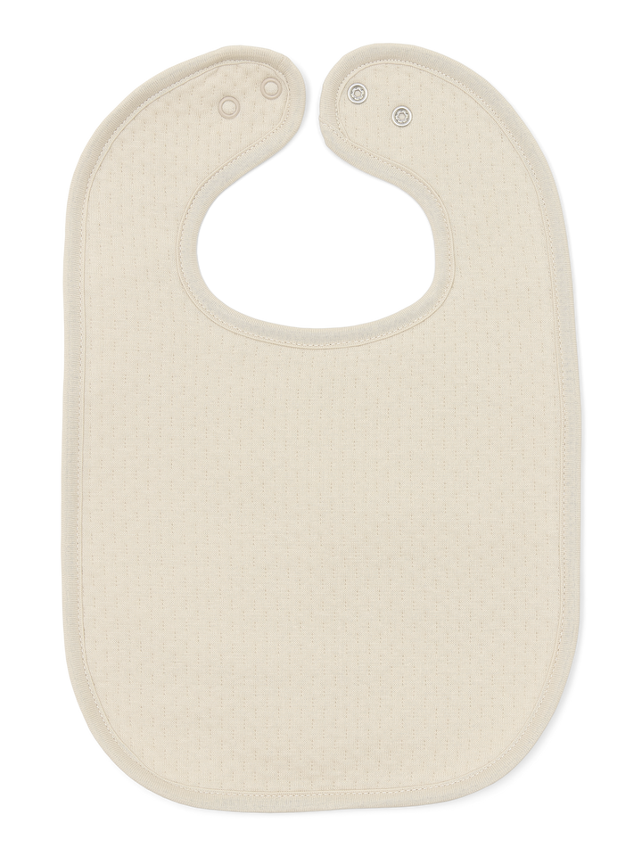 Jersey katoenen slabber in beige Little voyager collectie Poetree kids