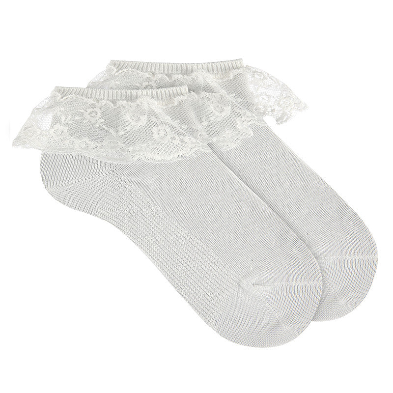 sokjes in offwhite met kanten detail van Cóndor