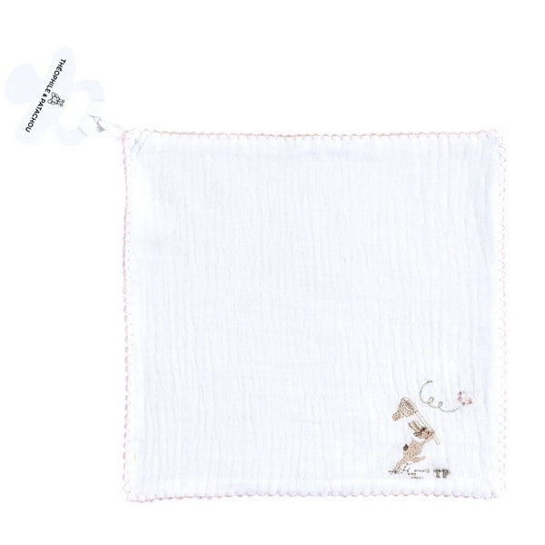 Tetra speendoek met borduring van Theophile et Patachou : garden party pink collectie