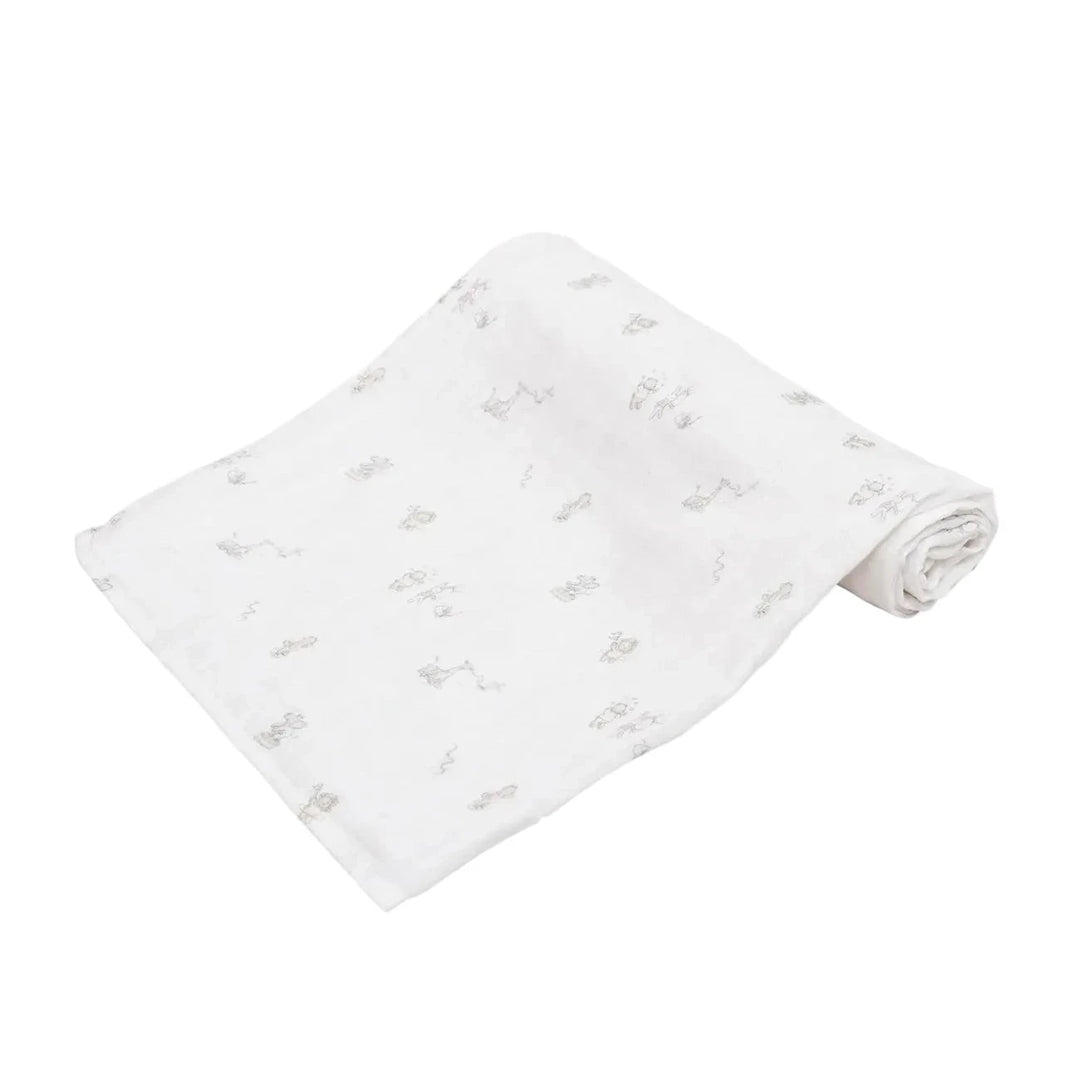 120x120 swaddle van LiIVLY met diertjes