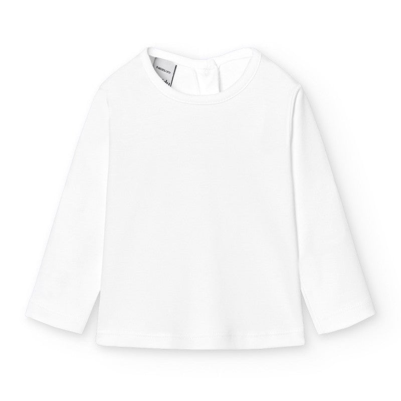 Basic T-shirt in wit van Babidu
