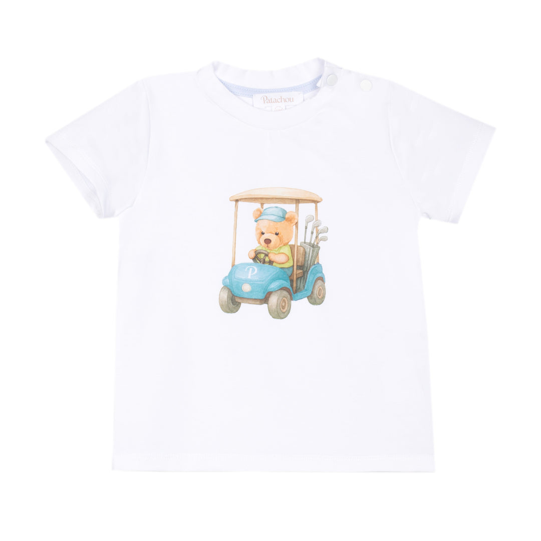 Baby T-shirt met teddy print van Patachou