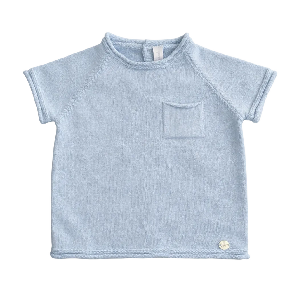 lichtblauw grebid t-shirt Martin Aranda met korte mouwen