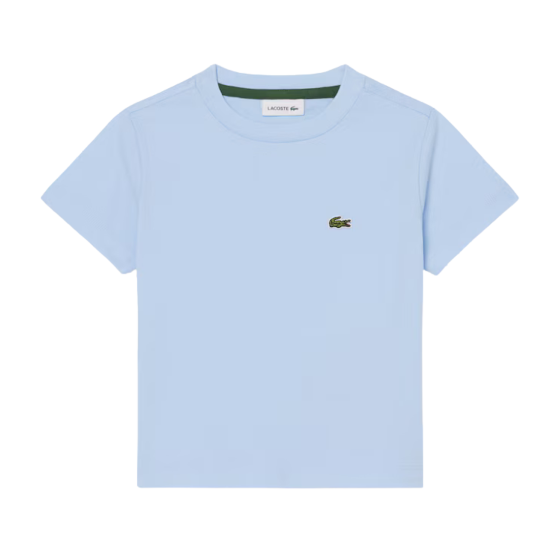 Lichtblauw t-shirt met korte mouwen van Lacoste met krokodil logo