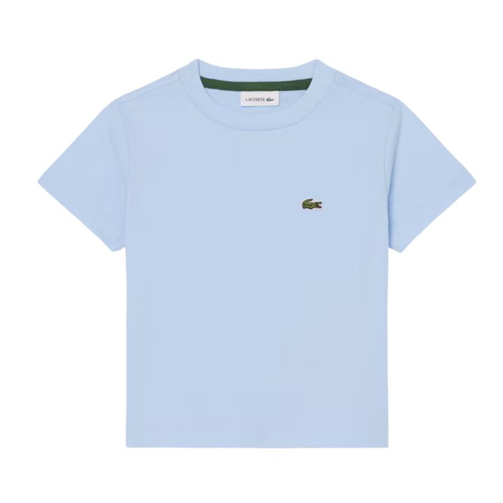 Lichtblauw t-shirt met korte mouwen van Lacoste met krokodil logo