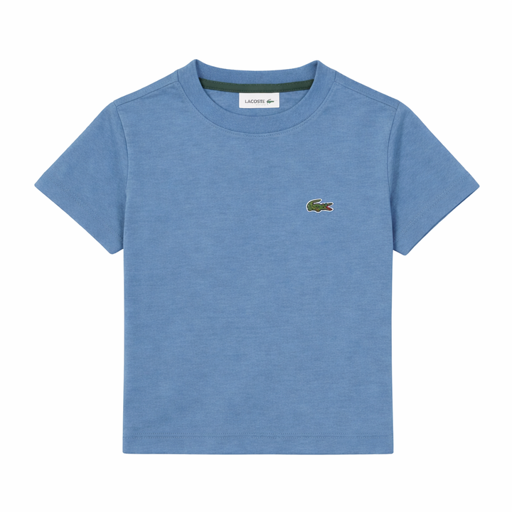 Blauw Lacoste t-shirt met korte mouwen en krokodil logo