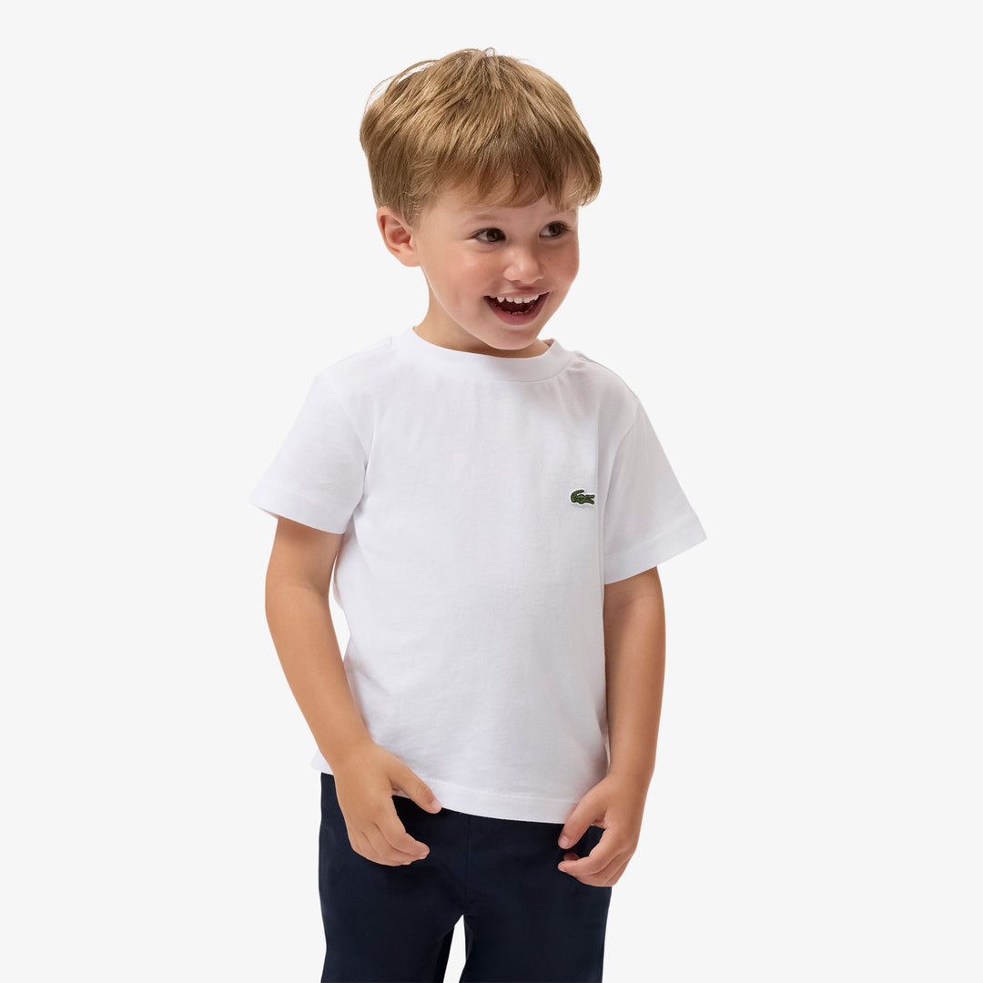 Wit T-shirt met korte mouwen uit de collectie van Lacoste