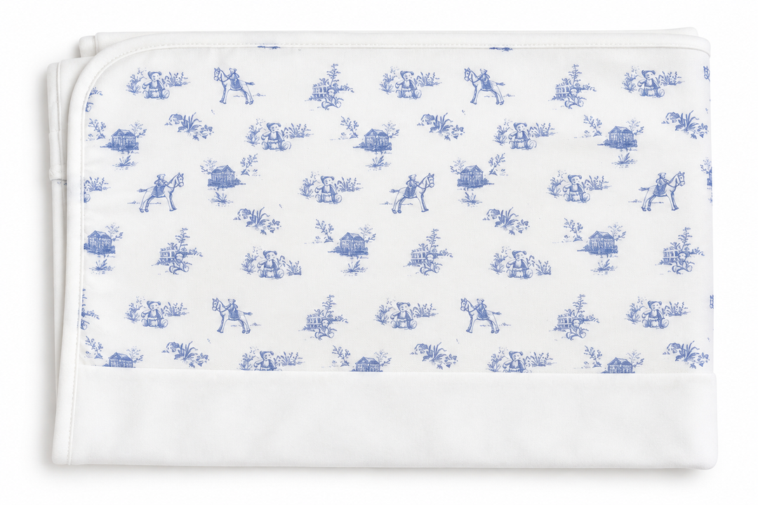 Pureté du Bébé deken Toile de Jouy beertjes | Personaliseerbaar