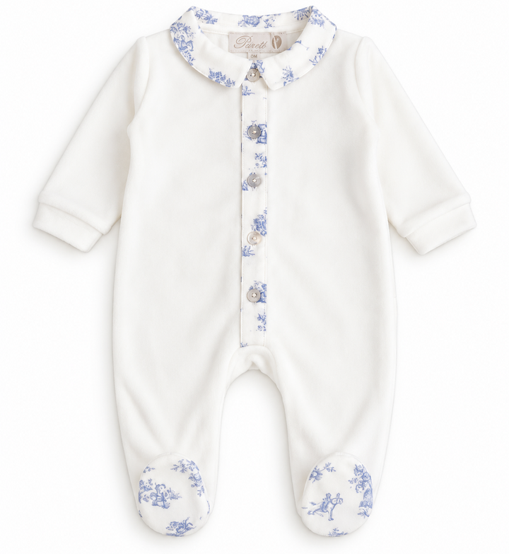 Pureté du Bébé baby onesie Toile de Jouy bears | Customizable