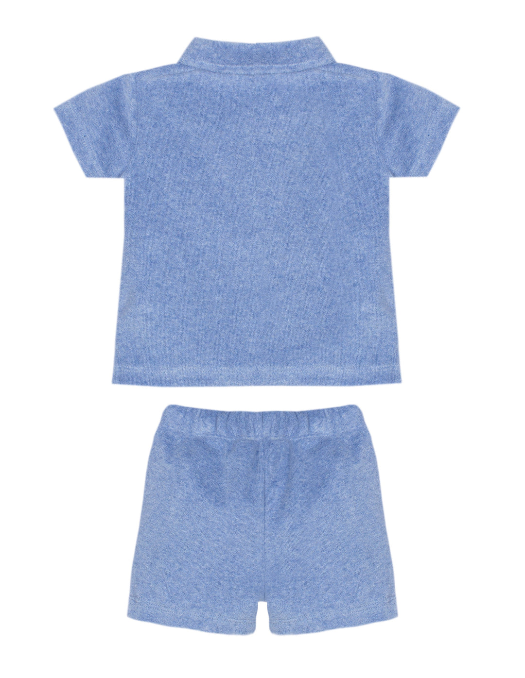 Tweedelig badstof zomersetje van Patachou in lichtblauw 