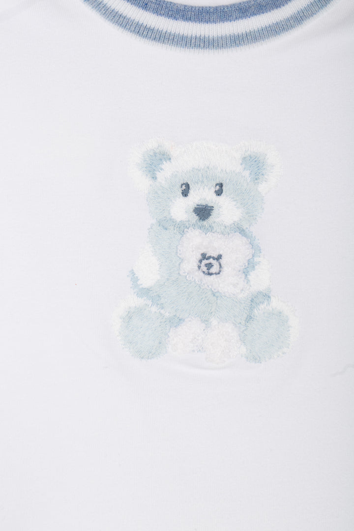 Detail teddybeer op Patachou babykleding