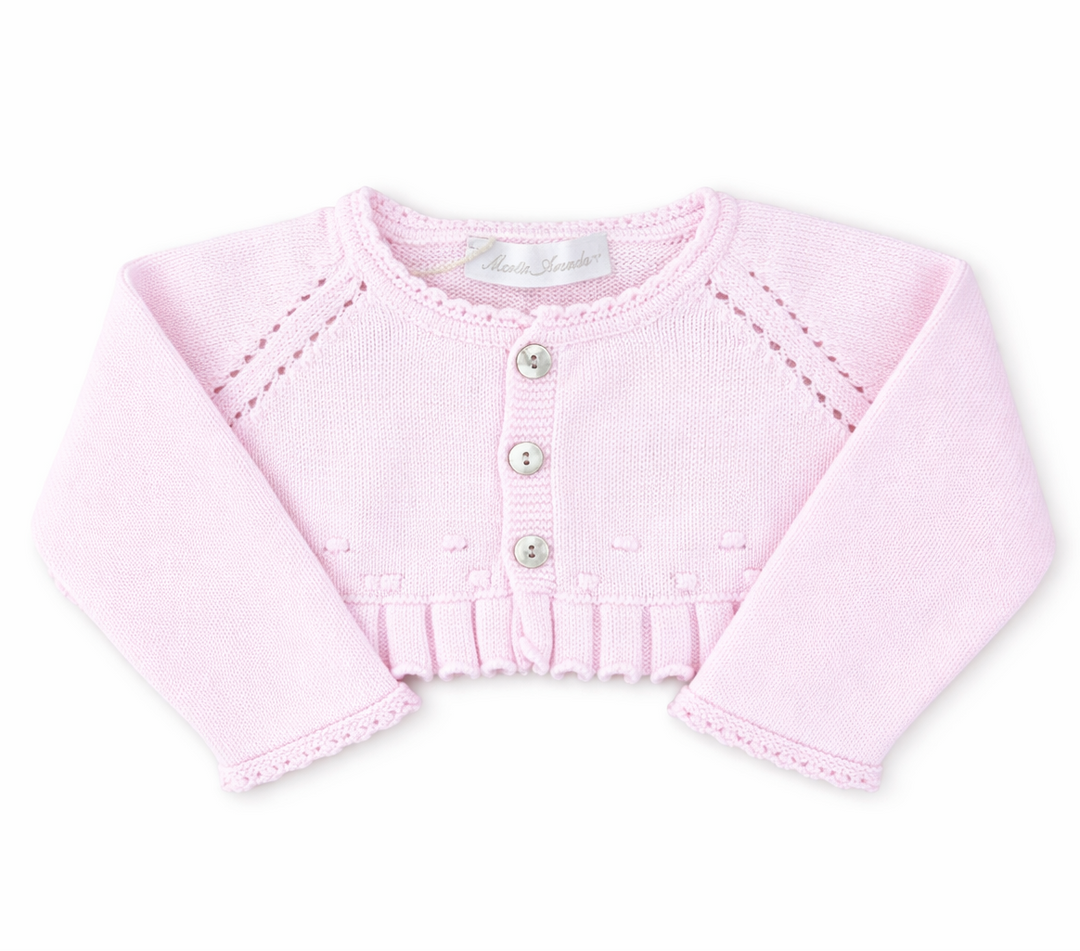 Gebreid babyvestje in babyroze van Martin Aranda 