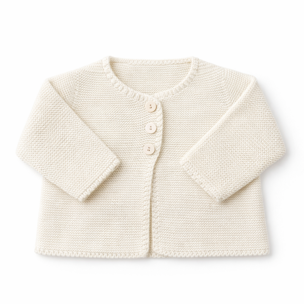 Gebreid babyvestje van babidu in beige van het merk babidu 
