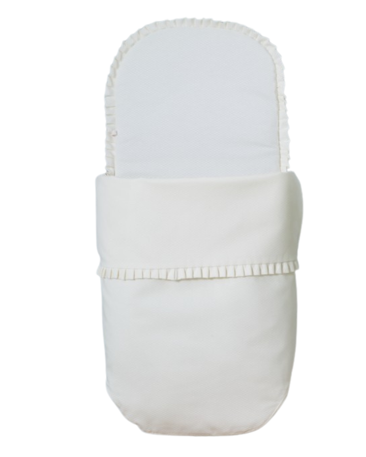 Beige hoes voor de reiswieg van de kinderwagen