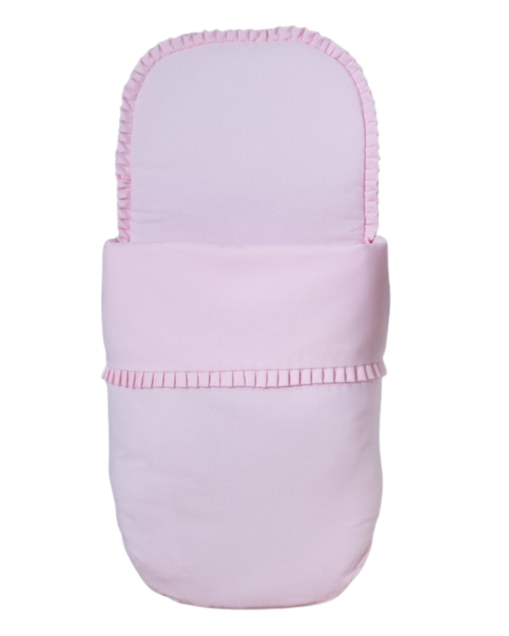 Voetenzak voor de reiswieg in lichtroze 