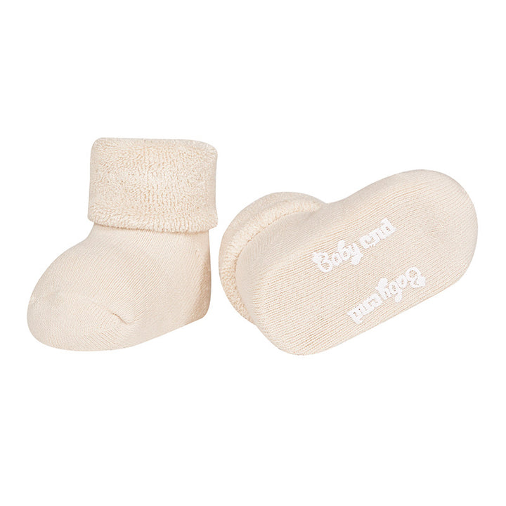 warme babysokjes in beige van Condor