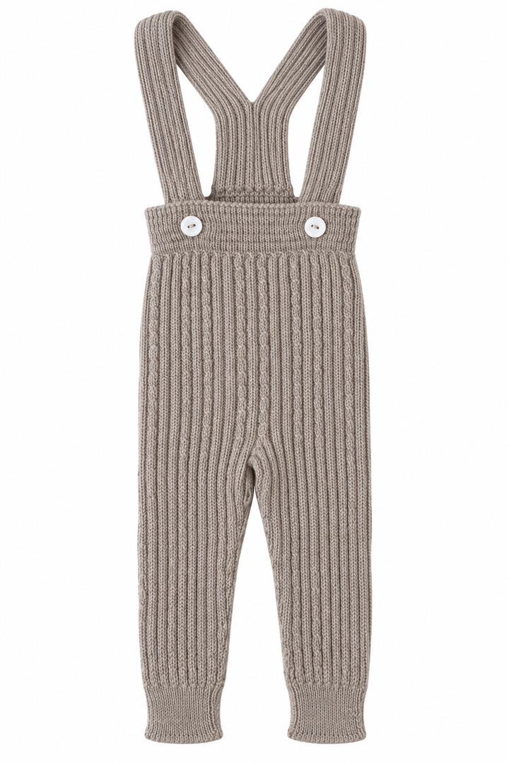 salopette gebreid merino wol van wedoble 