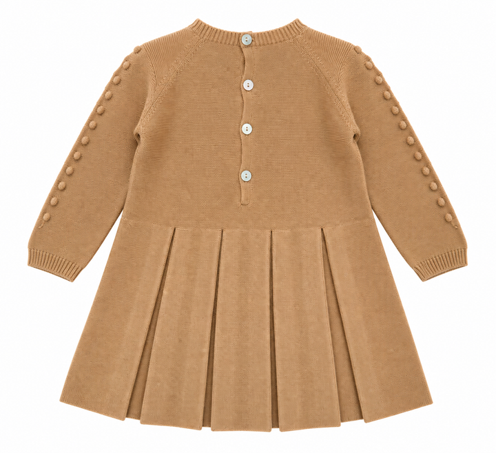 wedoblie gebreid cognac merino jurkje 