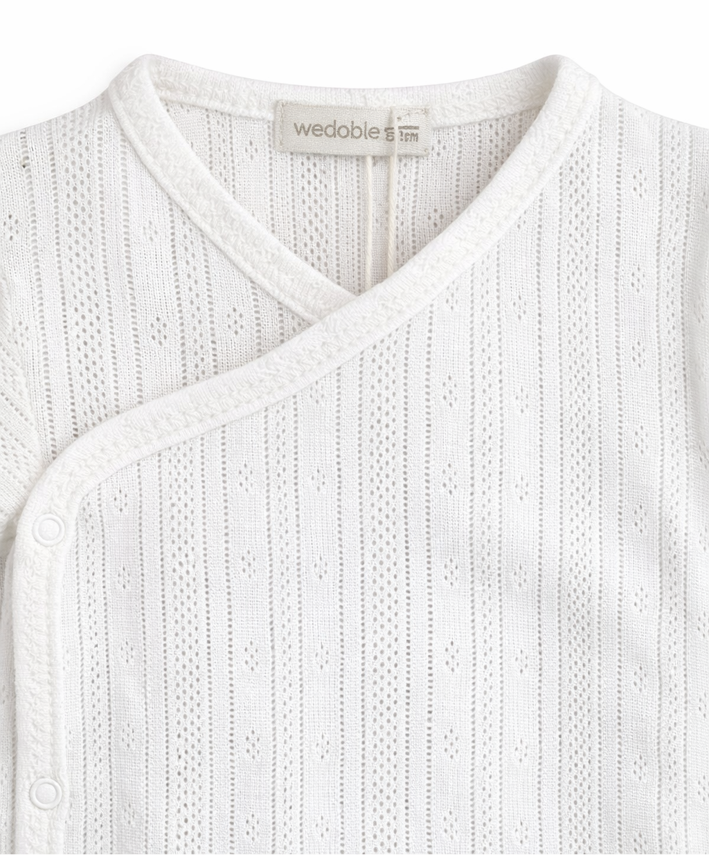 Baby romper wit structuur stof Wedoble