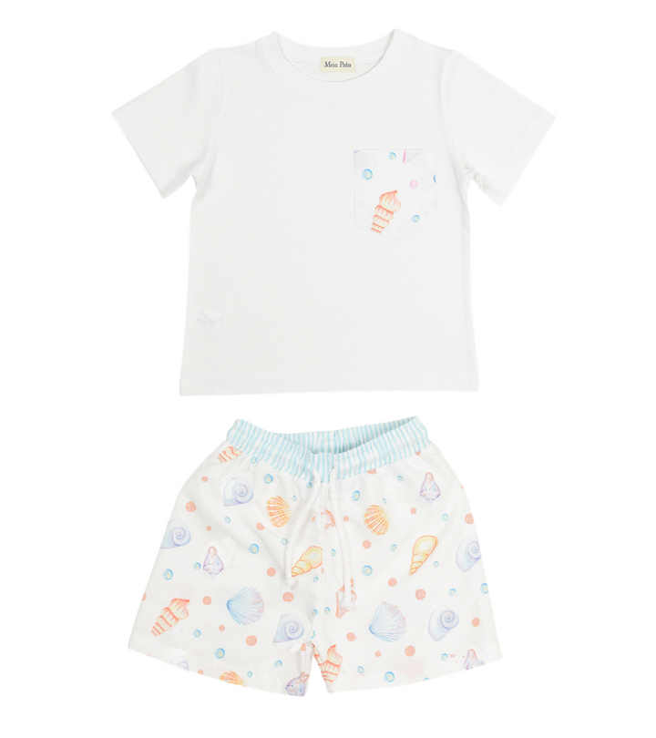 Zwemset met schelpen tweedelig van Meia Pata bij Little Mack 