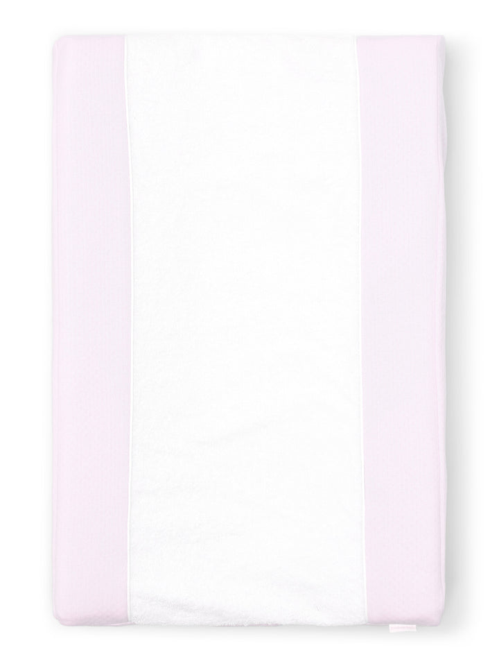 Lichtroze aankleedkussenhoes met witte badstof uit de Pink Dreams collectie van Poetree Kids
