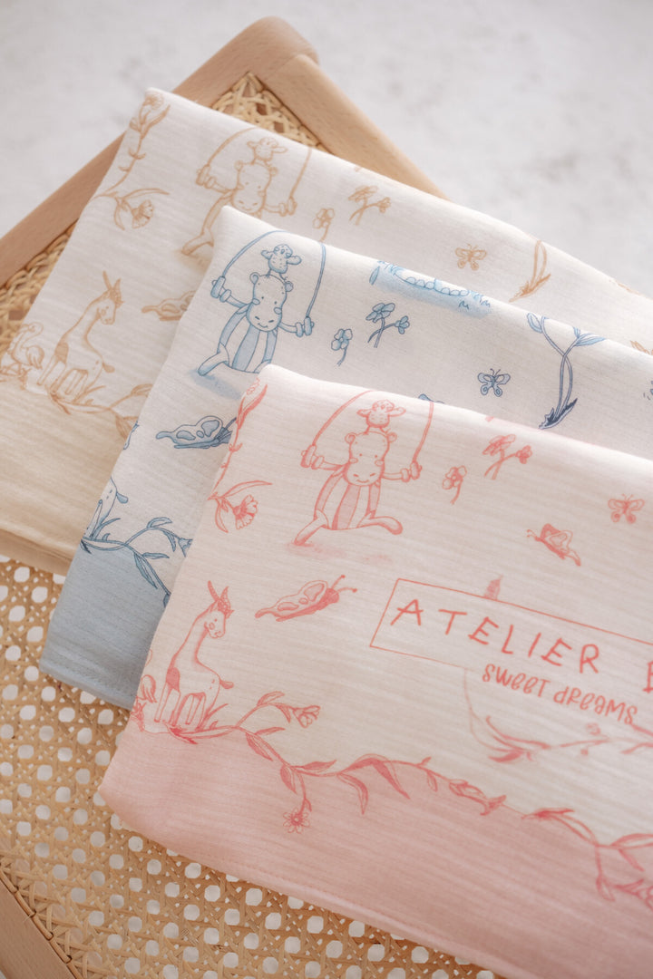 Atelier Babbi Toile de Jouy Hydrofiel Spuugdoekje 30x30 cm