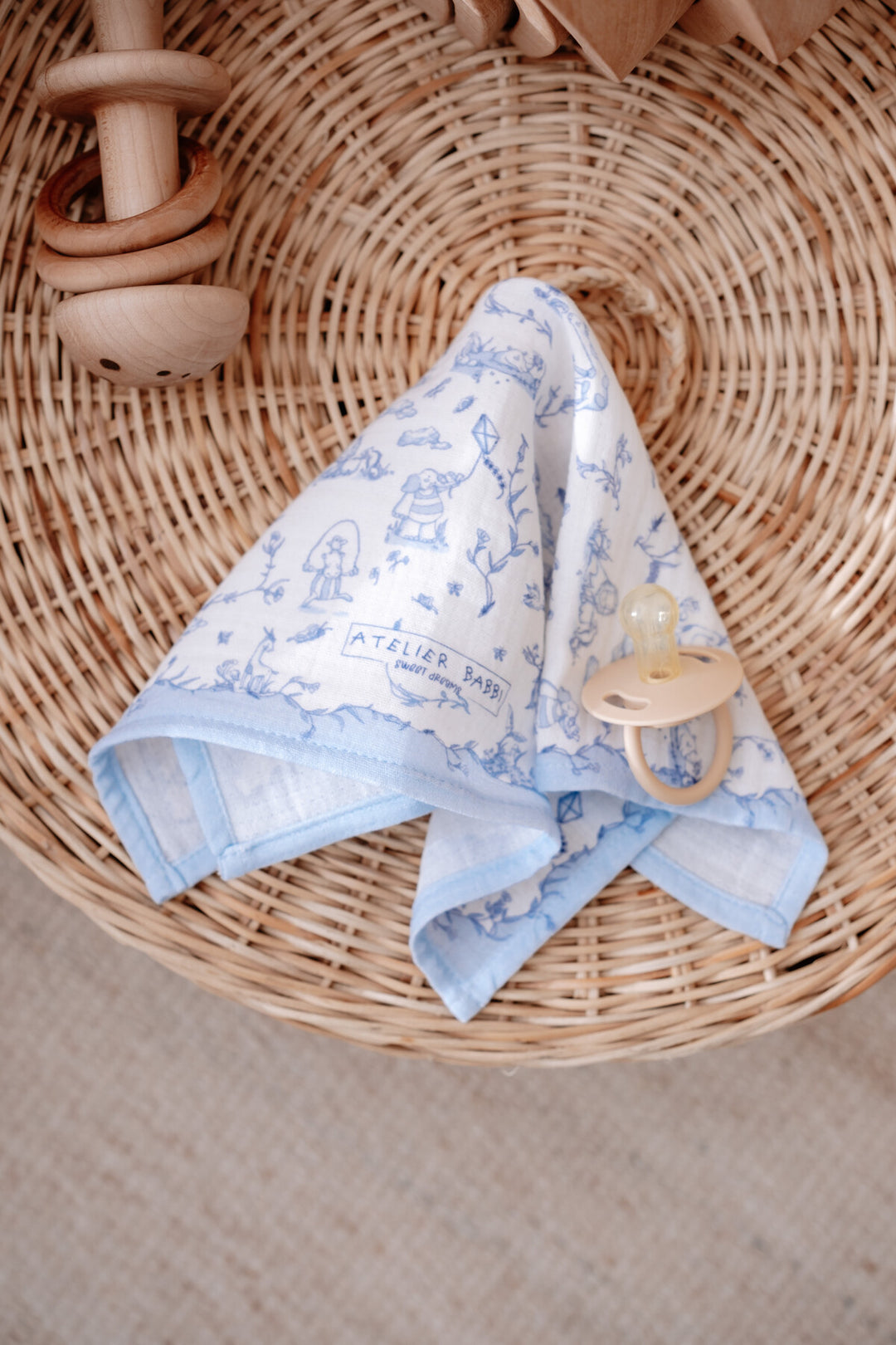 Atelier Babbi Toile de Jouy Hydrofiel Spuugdoekje 30x30 cm