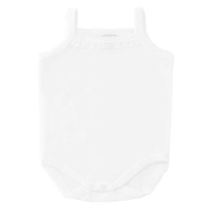 Body/Romper broderie ruche (wit) - Babidu