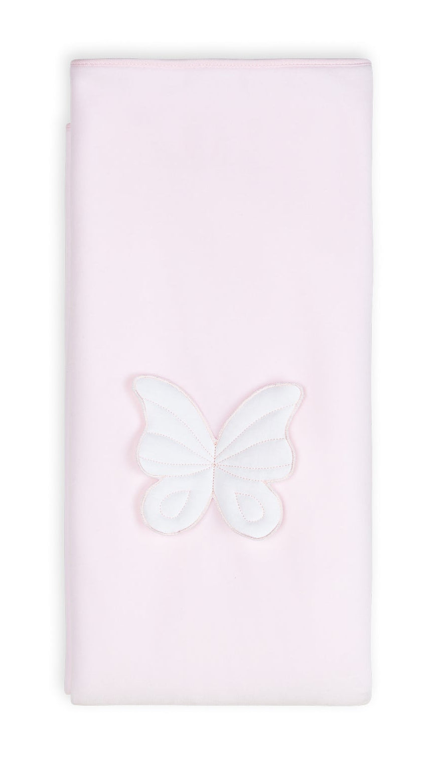 Baby Gi velours babydeken in lichtroze met luxe 3D vlinderdetail en zachte Chamonix voering 77 x 92 cm