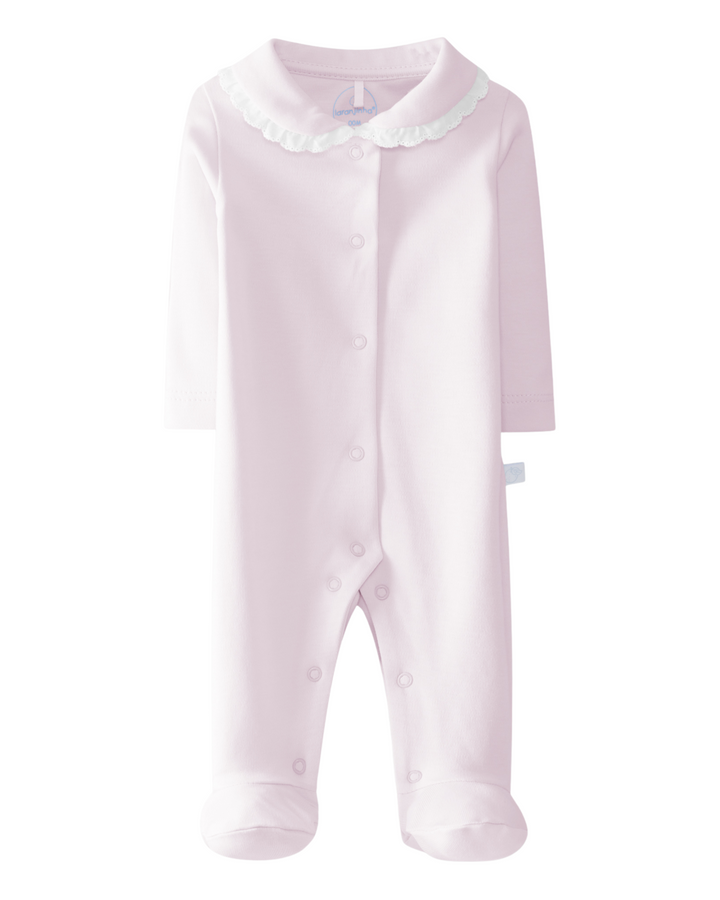 Babypakje broderie kraag (lichtroze) - Laranjinha