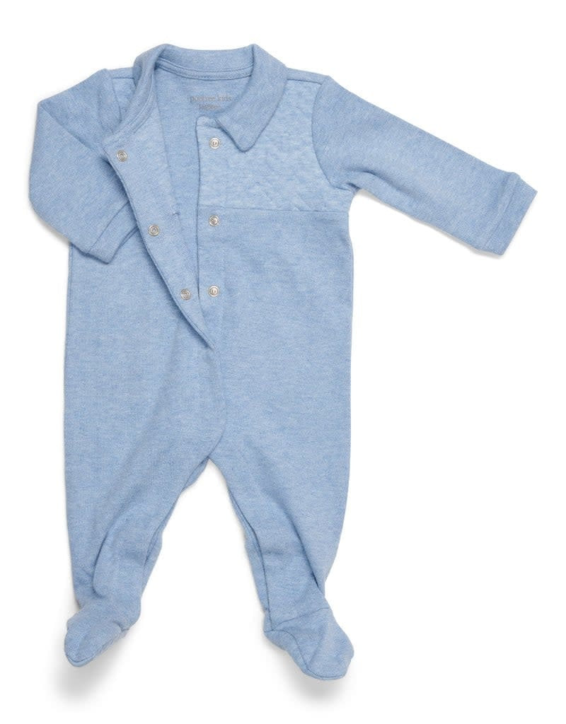Babypakje Chevron Denim Blue (boy) - Poetree Kids