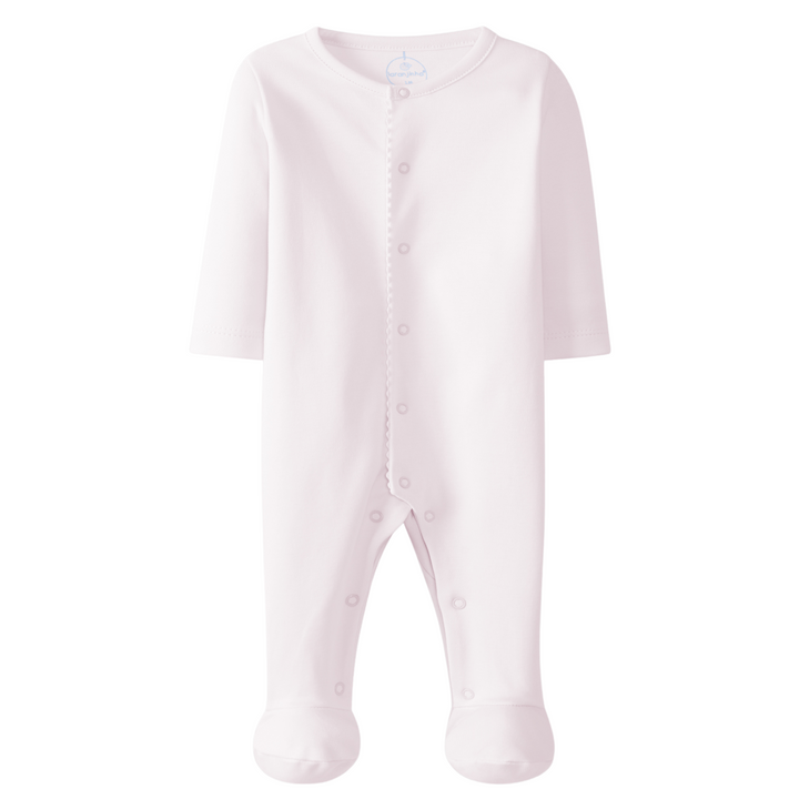 Lichtroze babypakje met drukknoopjes van het merk Laranjinha