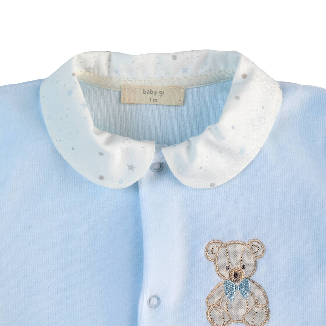 Babypakje teddy velours (lichtblauw) - Baby Gi