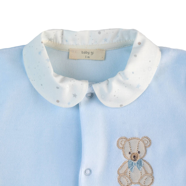 Babypakje teddy velours (lichtblauw) - Baby Gi