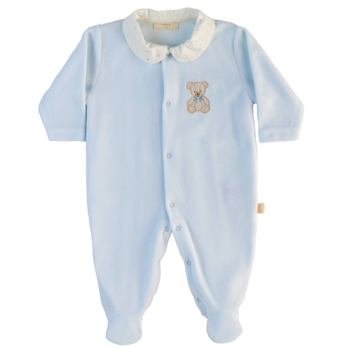 Babypakje teddy velours (lichtblauw) - Baby Gi